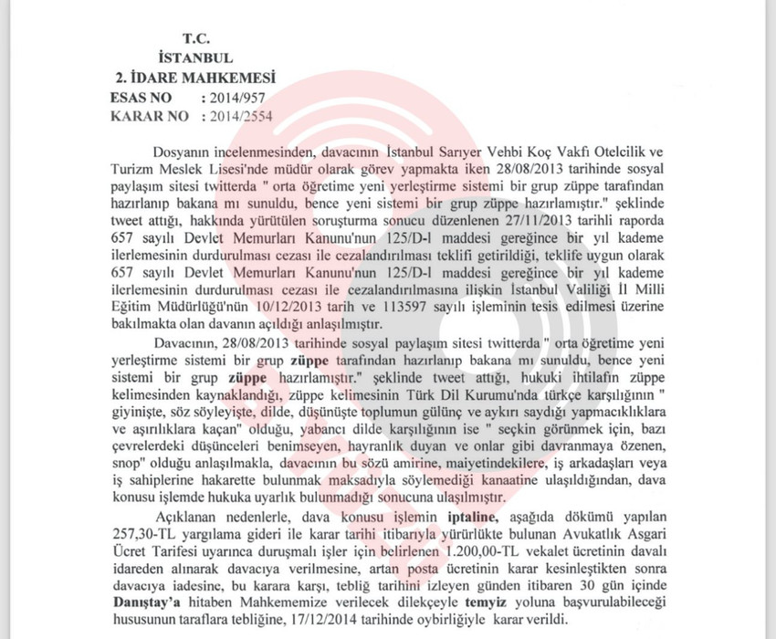 Yargı kararı: 'Züppe' demek hakaret sayılmaz - Resim : 1
