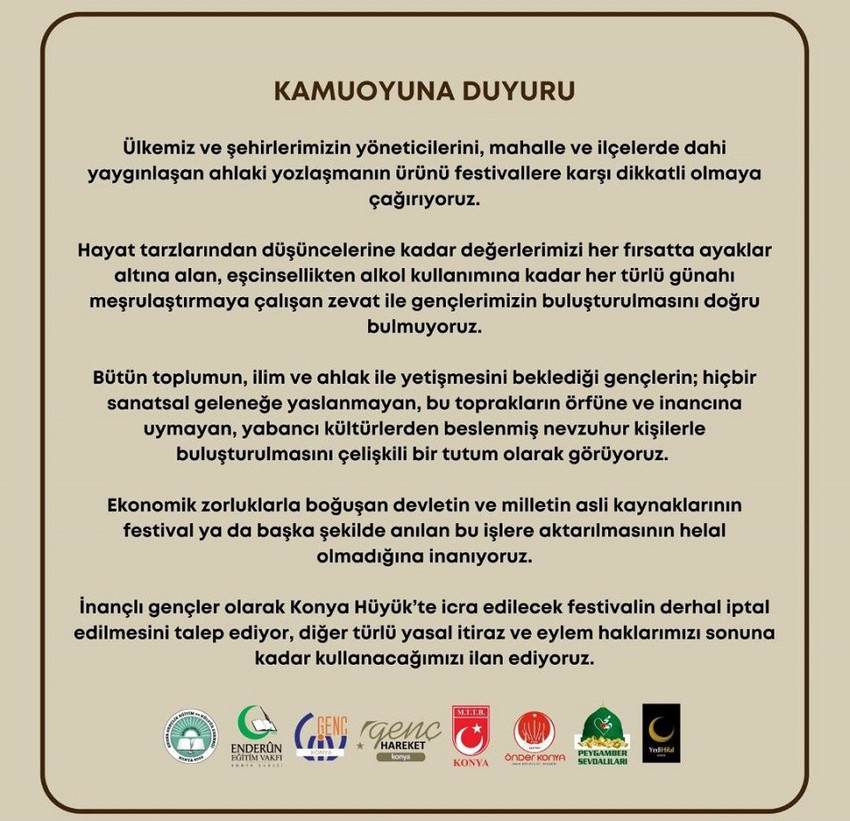 AK Partili belediyeye İslamcı derneklerden festival tepkisi - Resim : 1