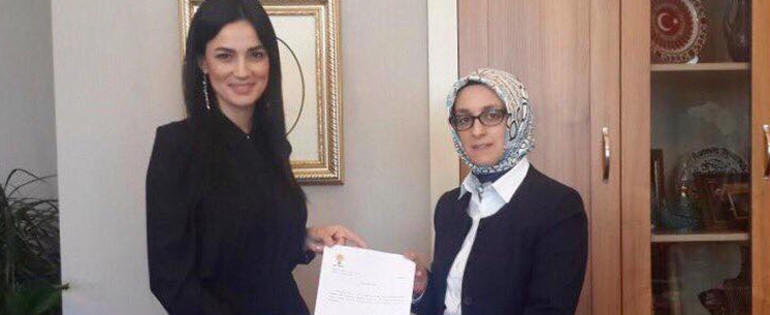 Türkiye güzeli kadın kolları başkanı oldu