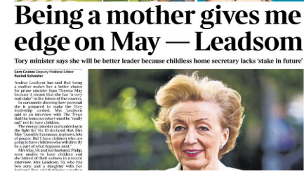 İngiltere'de 'Anne değilsin, iyi başbakan olamazsın' tartışması