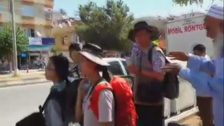 Gaziantep'te Koreli turistler kovuldu