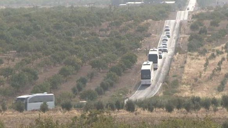 ÖSO'cular otobüslerle Cerablus'a taşındı