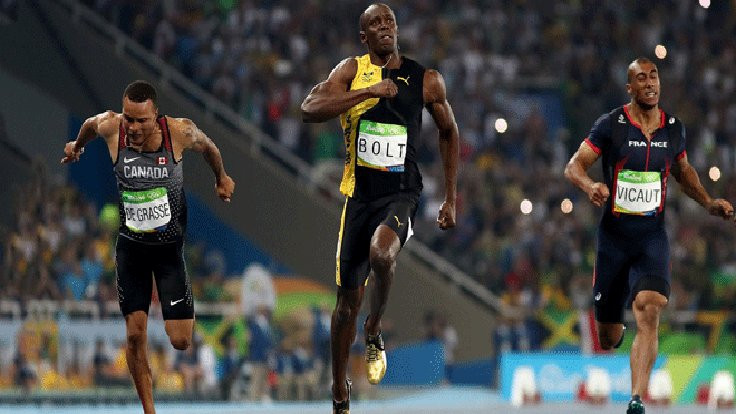 Usain Bolt Rio'da tarihe geçti
