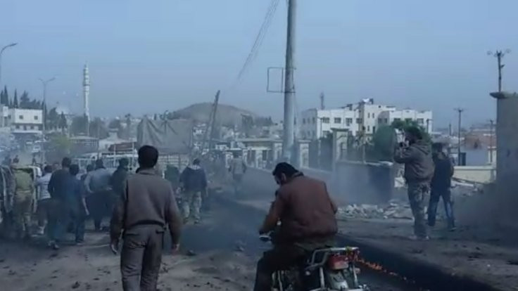 Azez'de IŞİD bombalı araç patlattı