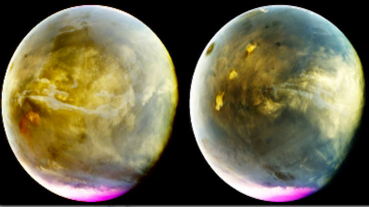 Mars'ta gizemli mor ışıltı