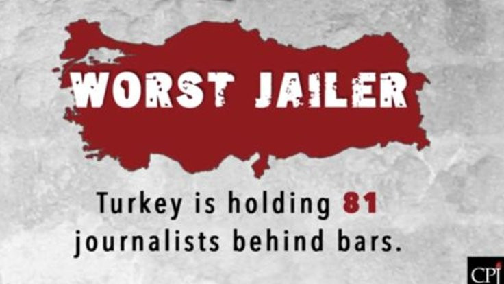 Hapisteki gazetecilerin üçte biri Türkiye'den
