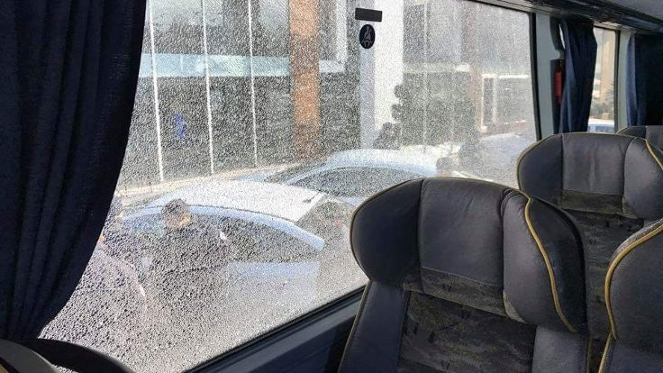 Amedspor'un takım otobüsüne saldırı