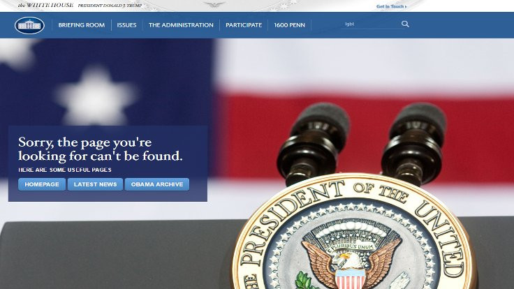 'LGBT sayfası' Beyaz Saray’ın sitesinden silindi