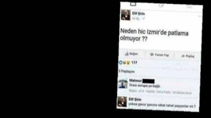 'Neden İzmir’de patlama olmuyor? paylaşımını ben yapmadım'