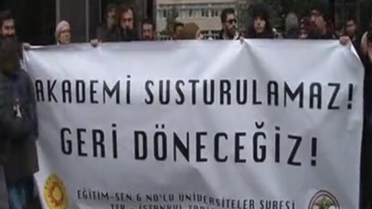 Marmara Üniversitesi'nde ihraç protestosuna saldırı