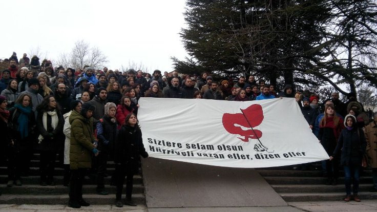 ODTÜ'de KHK protestosu