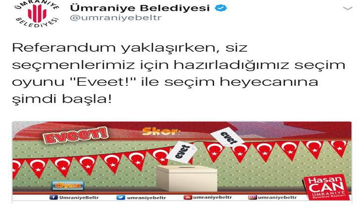 Belediye’den EVEET oyunu!