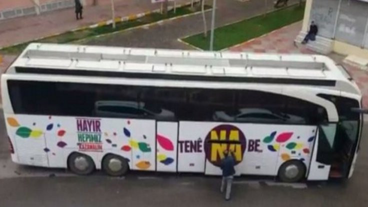 HDP'nin 'hayır' otobüsü bağlandı
