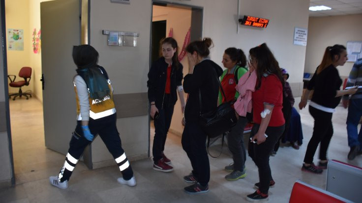 Aksaray'da 11 öğrenci hastaneye kaldırıldı