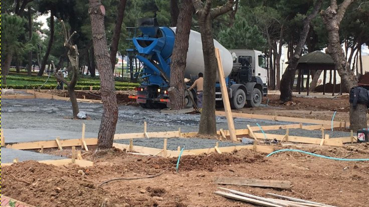 Fenerbahçe Orduevi korusunda inşaat