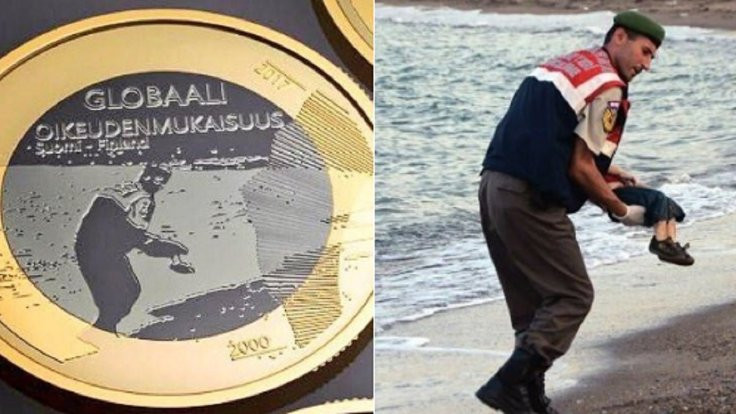 Alan Kurdi'nin resmi Finlandiya parasında