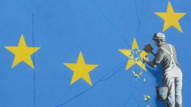 Banksy, Brexit'e gönderme yaptı