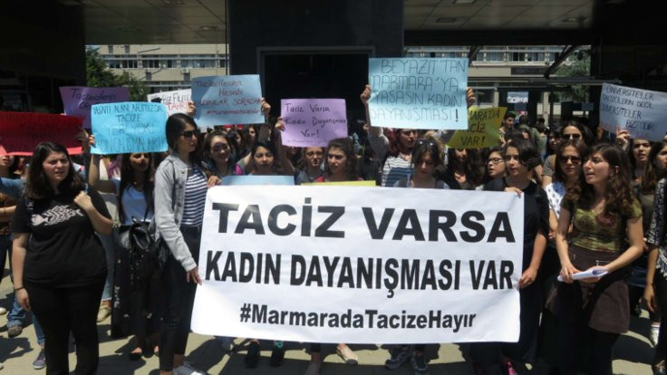 Marmara Üniversitesi'nde taciz protestosu