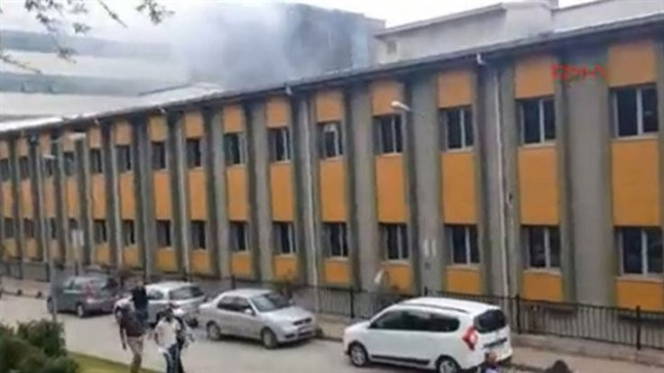 Halkalı'da hastane yangını