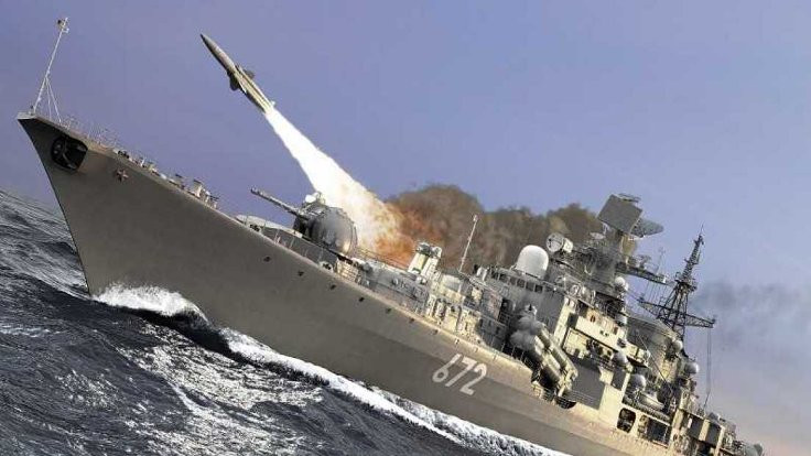 Rus savaş gemileri Akdeniz'den vurdu