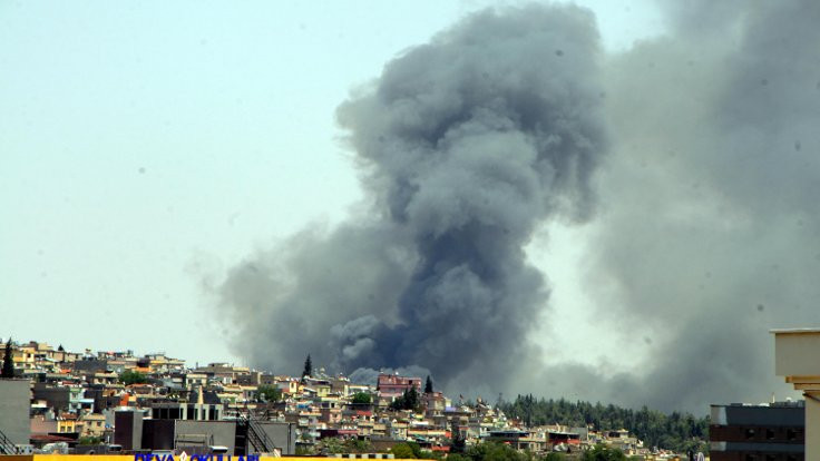 Gaziantep'i dumanla kaplayan yangın