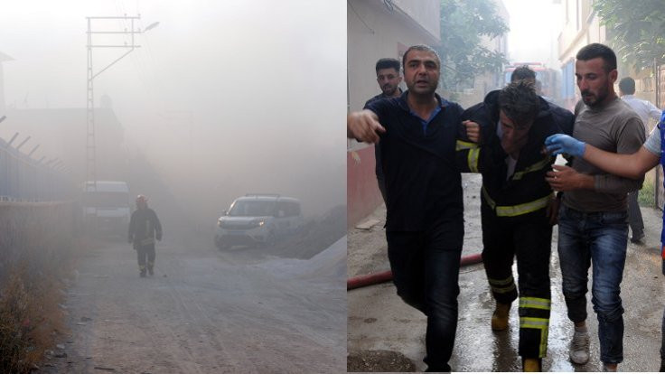Gaziantep'te fabrika yanıyor: Evlere tahliye