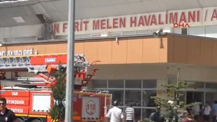 Ferit Melen Havalimanı'nda yangın: Uçuşlar ertelendi