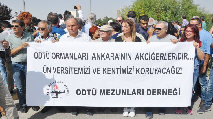 ODTÜ'de yol protestosu: Bu bir rant projesi
