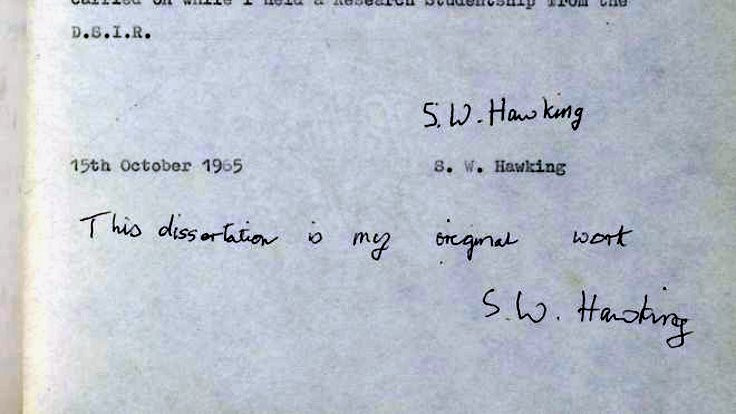 Stephen Hawking'in doktora tezi iki milyondan fazla okundu