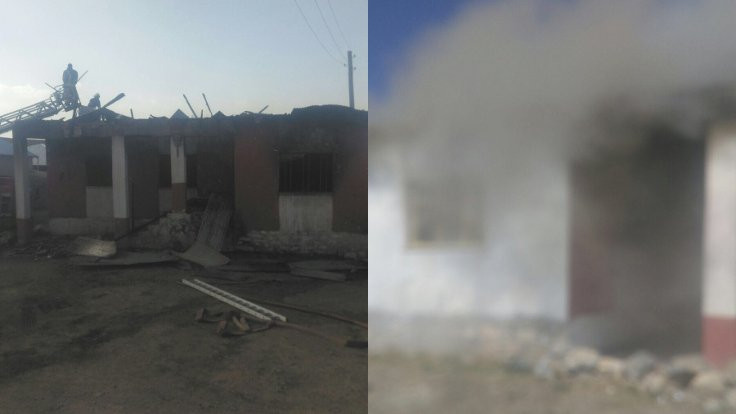 Van'da askerlerin sis bombası attığı ev yandı