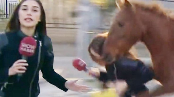 Show TV muhabirine at saldırdı