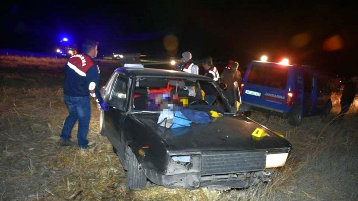 Aksaray'da 1'i kadın 2 kişi otomobilde öldürüldü