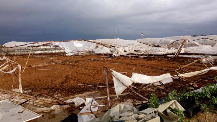 Antalya'daki fırtınada seralar zarar gördü