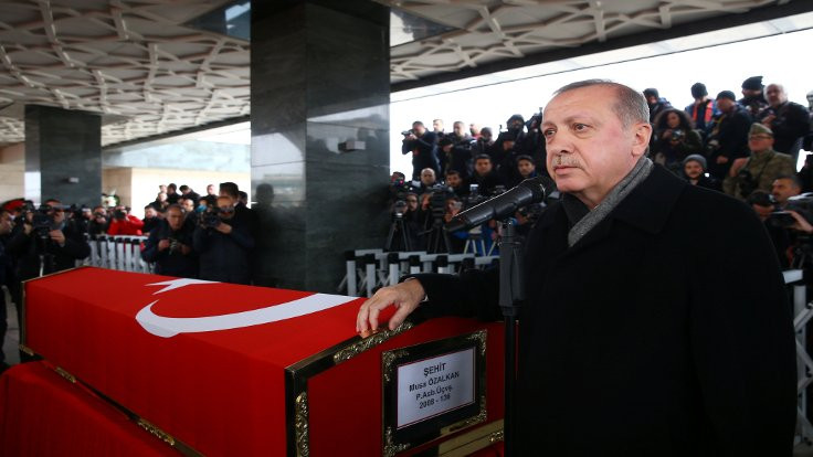 Erdoğan cenaze töreninde konuştu: Operasyon bir ırka karşı değil