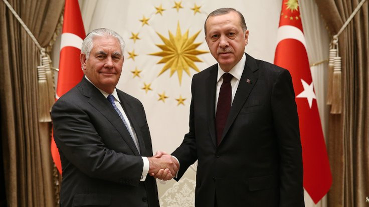 Cumhurbaşkanı Erdoğan, ABD Dışişleri Bakanı Tillerson'la görüştü