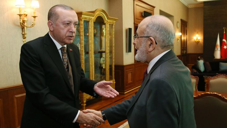 Karamollaoğlu Erdoğan'la görüştü