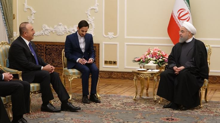 İran Cumhurbaşkanı Ruhani, Mevlüt Çavuşoğlu'yla görüştü