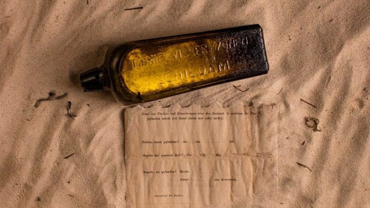 En eski şişe mesajı!