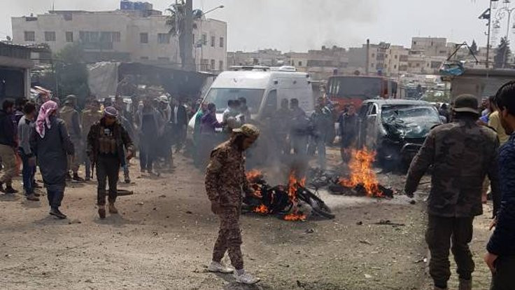 Azez'de otogarda bombalı araçla saldırı