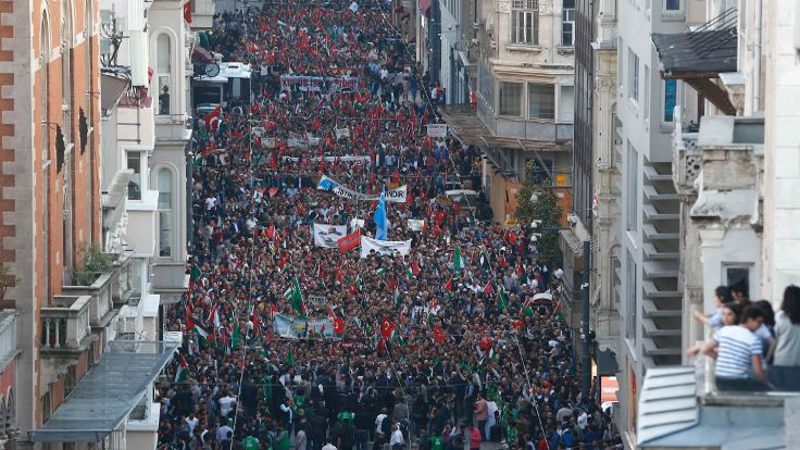Beyoğlu'nda Kudüs protestosu 