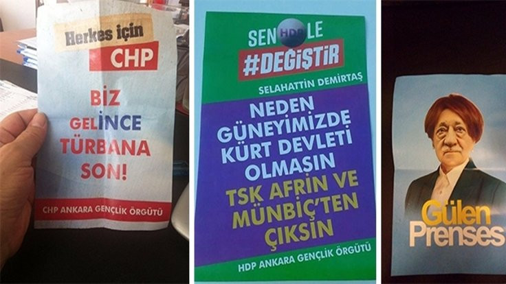 Ankara'da 'birileri' sahte seçim broşürleri dağıttı!