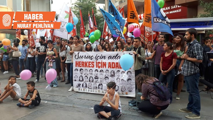 İzmir'de Suruç anması: Hiçbir düş yarım kalmayacak