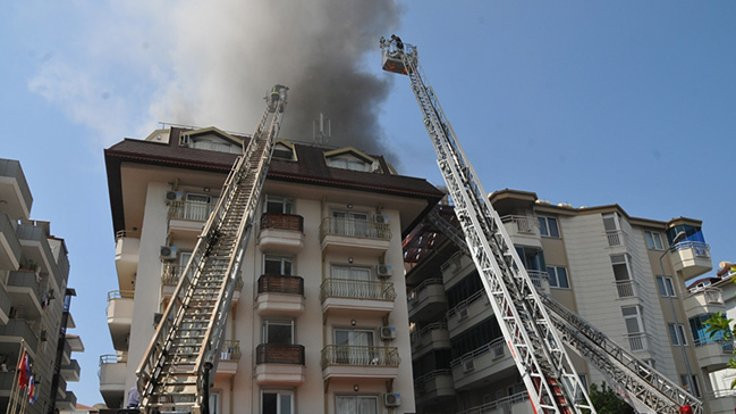 Alanya'da otel yangını