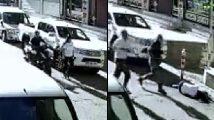 Yolda yürüyen kadın öğretmene tekmeli saldırı