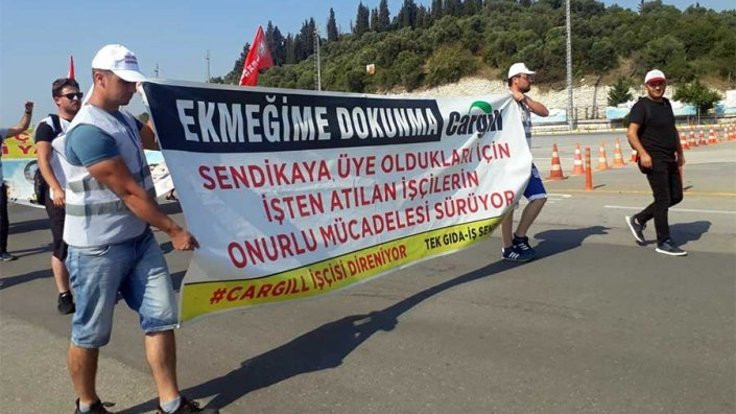 İstanbul'a yürüyen Cargill işçileri Gebze'de