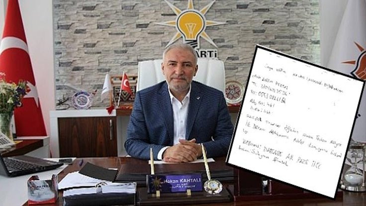 AK Partili başkan 'torpil' isteğini muhalefet vekiline yolladı!