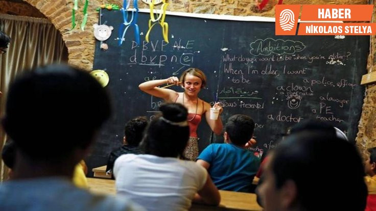 Sakız Adası'nda ders zili mülteci çocuklar için çaldı