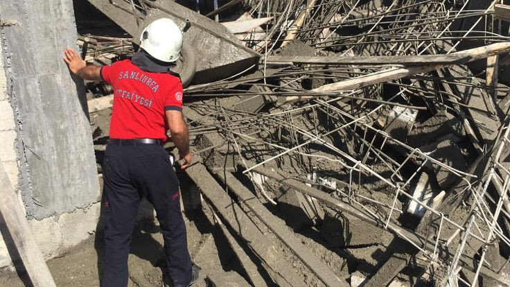 Birecik’te inşaatta çökme: 3 işçi yaralandı