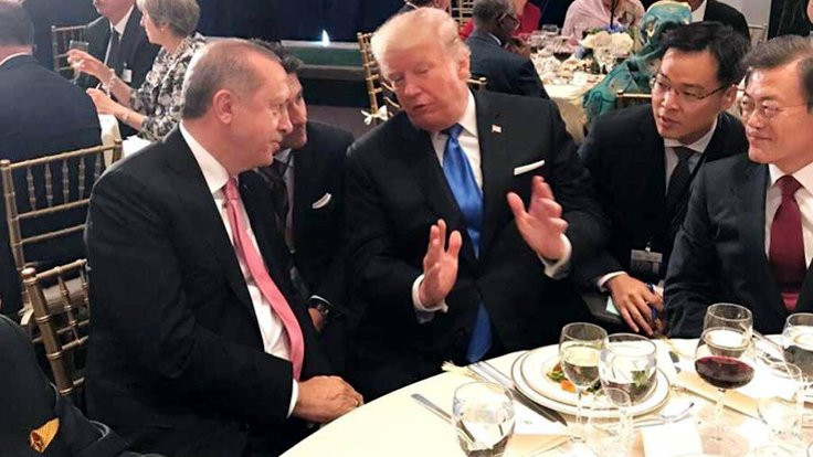 Erdoğan ve Trump yemekte bir araya geldi