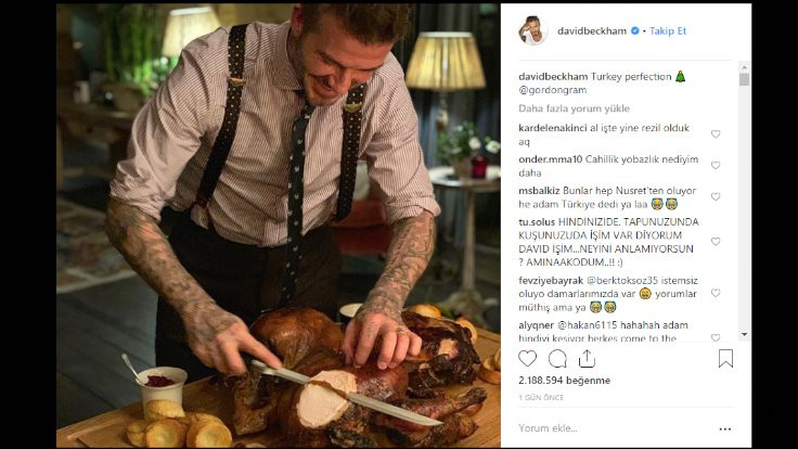 Sosyal medyada gündem 'turkey' kesen Beckham - Sayfa 1